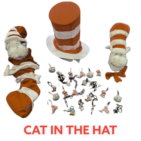 28 pieces Authentic Cat in the Hat vintage Christmas tree ornaments stocking